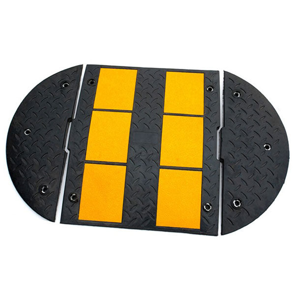 BUMPS - Pare-chocs routiers en caoutchouc noir et bandes réfléchissantes jaunes - MODÈLE RH BUMPS - Pare-chocs routiers en caoutchouc noir et bandes réfléchissantes jaunes - MODÈLE RH